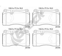 Brake Pad Set, disc brake BRECK 25145 00 551 00 for SEAT LEON (5F1) 2 2013-2020