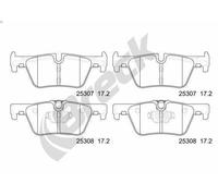 Brake Pad Set, disc brake BRECK 25307 00 704 00 for BMW 1 (F20) 2 2011-2015