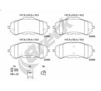 Brake Pad Set, disc brake BRECK 25895 00 701 00 for 308 SW II (LC_) 1.6 2014-
