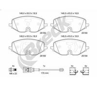 Brake Pad Set, disc brake BRECK 26169 00 701 00 for GOLF VIII (CD1, DA1) 2 2021-