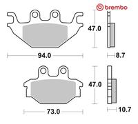 Brake Pad Set, disc brake BREMBO 07GR52SD For YAMAHA