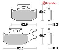 Brake Pad Set, disc brake BREMBO 07GR73SD
