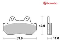 Brake Pad Set, disc brake BREMBO 07HO10SP For HONDA