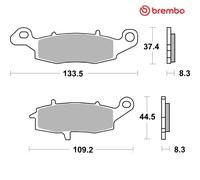 Brake Pad Set, disc brake BREMBO 07KA18SA For KAWASAKI, SUZUKI