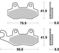 Brake Pad Set, disc brake BREMBO 07YA21SA (1 pcs)