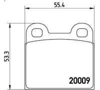 Brake Pad Set, disc brake BREMBO P 06 001 for SAAB 99 2 1974-1978