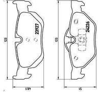 Brake pads P 06 038 BREMBO for BMW 3 Touring 3 X1 1 Coupe 3 Coupe 3 Convertible