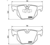 Brake Pad Set, disc brake BREMBO P 06 039 for BMW 3 (E90) 2 2004-2007