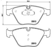 Brake Pad Set, disc brake BREMBO P 06 054 for BMW 5 (E60) 2 2005-2009