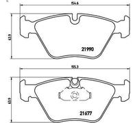 Brake Pad Set, disc brake BREMBO P 06 065 for BMW 5 (E39) 3 1998-2