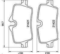 Brake Pad Set, disc brake BREMBO P 06 113 for BMW 3 (G20, G80, G28) 2 2019-2020