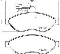 Brake Pad Set, disc brake BREMBO P 23 143 for PEUGEOT BOXER Van 2 2016-2019