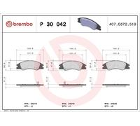 Brembo Brake Pads P 30 042 – for KIA Cerato I Saloon / Hatchback