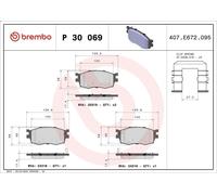 BREMBO P 30 069 Brake pad set