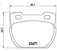 Brake Pad Set, disc brake BREMBO P 44 006 for DEFENDER Pick Up (L316) 4 1998-