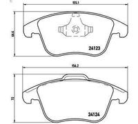 Brake Pad Set, disc brake BREMBO P 44 020X for JAGUAR XF I (X250) 3 2009-2015