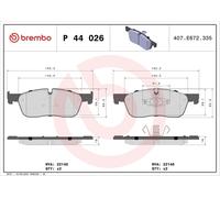 Brake Pad Set, disc brake BREMBO P 44 026 for RANGE ROVER EVOQUE (L538) 2 2017-