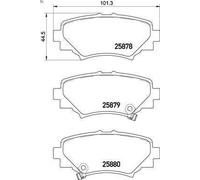Brake Pad Set, disc brake BREMBO P 49 049 for MAZDA 3 (BM, BN) 2 2013-2016