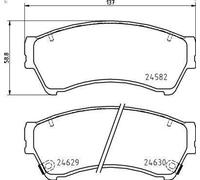 Brembo Brake Pad Set P 49 060 - Disc Brake - Fits Mazda CAY1 3.7L 6cyl