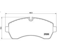 Brake Pads Set fits MERCEDES SPRINTER 906 2.1D Front 2006 on Brembo 0044206820