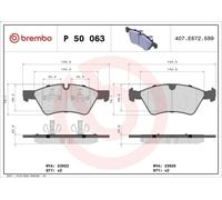 Brake Pad Set, disc brake BREMBO P 50 063 E-CLASS (W211) 3 2005-2008