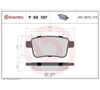 Brake pads P 50 107 BREMBO for MERCEDES-BENZ NISSAN