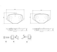 Brake Pad Set, disc brake BREMBO P 50 167 for GLE (V167) 4 2019-2023