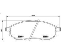 Brembo P56058 Front Brake Pad Set Fits Nissan Renault Infiniti Mitsubishi Cedric