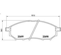 Brembo P56058 Front Disc Brake Pad - Set of 4