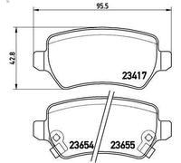 Brake Pad Set, disc brake BREMBO P 59 038 for OPEL COMBO Tour 1.6 2001-2006