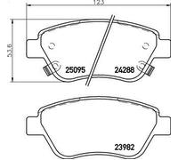 Brake Pad Set, disc brake BREMBO P 59 081 for OPEL ADAM (M13) 1 2014-2018