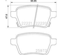 Brake Pad Set, disc brake BREMBO P 59 086 for OPEL ADAM (M13) 1 2014-2018