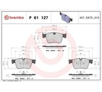 BREMBO P 61 127 Brake pad set