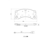 Brake Pad Set, disc brake BREMBO P 65 049 for PORSCHE MACAN (95B) 2 2014-2018