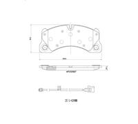 Brake Pad Set, disc brake BREMBO P 65 049 for PORSCHE MACAN (95B) 3 2014-2018