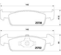 Brake Pad Set, disc brake BREMBO P 68 060 for DACIA LOGAN II 1.6 2013-2016