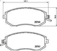 Brake Pad Set, disc brake BREMBO P 78 021 for SUBARU XV (_GP_) 2 2012-2017