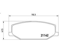 Brake Pad Set, disc brake BREMBO P 79 001 for SUZUKI SJ410 1 1981-1988