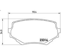 Brembo Brake Pad Set P79009 - Front Disc - Fits Suzuki Vitara/Escudo