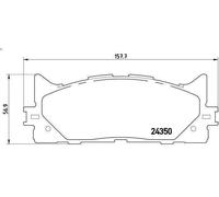 Brake Pad Set, disc brake BREMBO P 83 117 for LEXUS ES (_V6_) 2.5 2012-2018