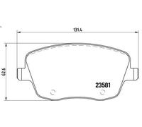 P85057 Front Brake Pad Set 4x Pads Not Fitted Wear Indicator Braking By Brembo