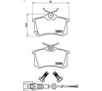 Brake Pad Set, disc brake BREMBO P 85 066 for AUDI A4 B5 (8D2) 1.9 1995-2