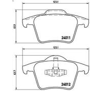 Brake Pad Set, disc brake BREMBO P 86 019 for VOLVO XC90 I (275) 2.4 2009-2014