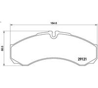 Brake Pad Set, disc brake BREMBO P A6 017 IVECO DAILY V Bus 3 2011-2014