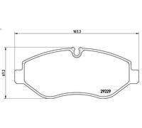 Brake Pad Set, disc brake BREMBO P A6 026 for IVECO DAILY V Bus 3 2011-2014