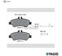 PAGID C3016N Brake pad set