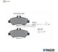 BRAKE PAD SET DISC BRAKE C3016N FOR VW CRAFTER/30-50/Platform/Chassis/Van/Bus