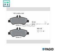 PAGID C3016N Brake pad set
