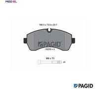 BRAKE PAD SET DISC BRAKE C6026N FOR VW CRAFTER/30-50/Platform/Chassis/Van 2.0L