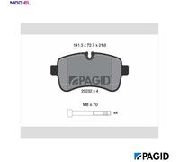 PAGID C6029N Brake pad set